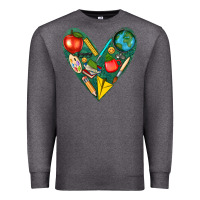 Charcoal Heather teacher  heart Premium Sweatshirt - texasbilliewilder