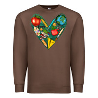 Chestnut teacher  heart Premium Sweatshirt - texasbilliewilder