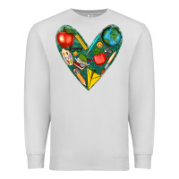 Dove Grey teacher  heart Premium Sweatshirt - texasbilliewilder