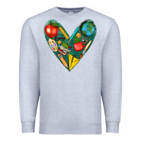Heather Grey teacher  heart Premium Sweatshirt - texasbilliewilder