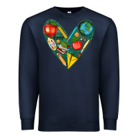 Navy teacher  heart Premium Sweatshirt - texasbilliewilder