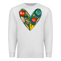 Oatmeal Heather teacher  heart Premium Sweatshirt - texasbilliewilder