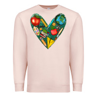 Pale Pink teacher  heart Premium Sweatshirt - texasbilliewilder