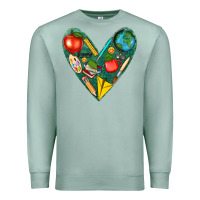 Seafoam teacher  heart Premium Sweatshirt - texasbilliewilder