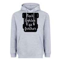 Heather Grey pack lighter go further Heavyweight Hoodie - Unal Design
