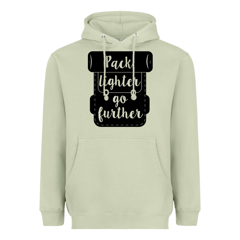Pack Lighter Go Further Heavyweight Hoodie by Unal Design | Teevron
