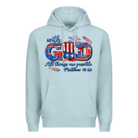 Blue Mist with god all things are possible usa Premium Hoodie - AdoDesignShop