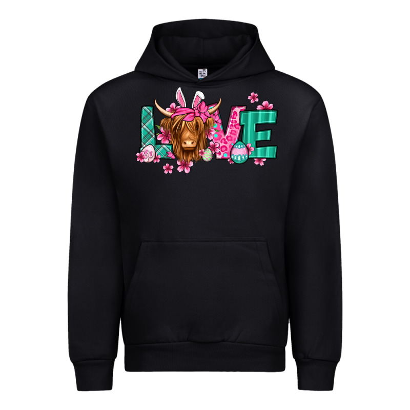 Love Easter Floral Longhaired Cow Urban Hoodie by Jasminsmagicworld | Teevron