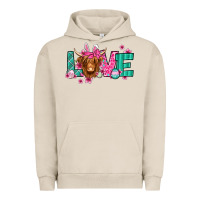 Pigment French Oak love easter floral longhaired cow Urban Hoodie - Jasminsmagicworld