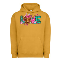 Pigment Peanut Butter love easter floral longhaired cow Urban Hoodie - Jasminsmagicworld