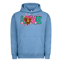 Pigment Pebble Blue love easter floral longhaired cow Urban Hoodie - Jasminsmagicworld