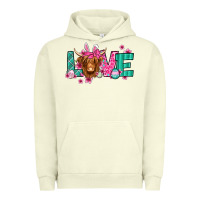 Pigment Pistachio love easter floral longhaired cow Urban Hoodie - Jasminsmagicworld