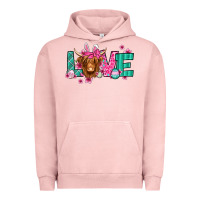 Pigment Salmon love easter floral longhaired cow Urban Hoodie - Jasminsmagicworld