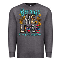 Charcoal Heather because he lives i can face tomorrow Premium Sweatshirt - Zillion Design Studio