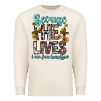 Sandshell because he lives i can face tomorrow Premium Sweatshirt - Zillion Design Studio