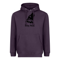 Plum stay wild Heavyweight Hoodie - Unal Design