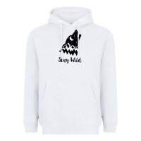 White stay wild Heavyweight Hoodie - Unal Design
