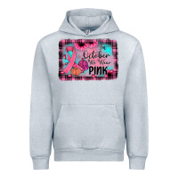 Heather Grey in october we wear pink Urban Hoodie - JahusDesignShop