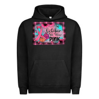 Pigment Black in october we wear pink Urban Hoodie - JahusDesignShop