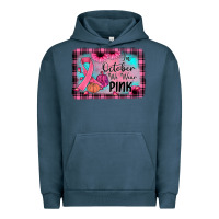 Pigment Midnight Navy in october we wear pink Urban Hoodie - JahusDesignShop
