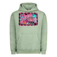 Pigment Oil Green in october we wear pink Urban Hoodie - JahusDesignShop