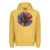 Antique Gold usa flag camouflage sunflower Premium Hoodie - JahusDesignShop
