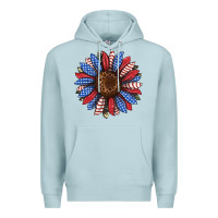 Blue Mist usa flag camouflage sunflower Premium Hoodie - JahusDesignShop