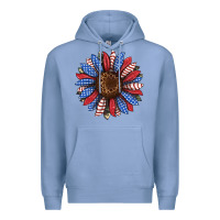 Colony Blue usa flag camouflage sunflower Premium Hoodie - JahusDesignShop