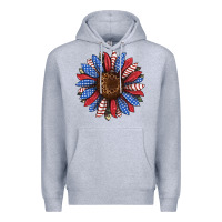 Heather Grey usa flag camouflage sunflower Premium Hoodie - JahusDesignShop