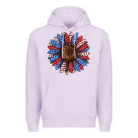 Lilac usa flag camouflage sunflower Premium Hoodie - JahusDesignShop