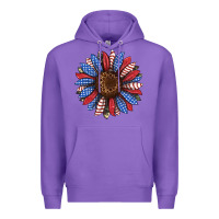 Purple usa flag camouflage sunflower Premium Hoodie - JahusDesignShop