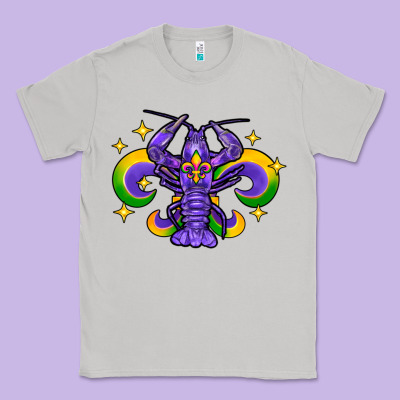 Mardi Gras Crawfish 2 Classic Tee Designed By Fadigitalartstudio