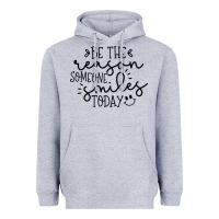 Heather Grey smile Heavyweight Hoodie - Unal Design