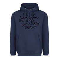 Navy smile Heavyweight Hoodie - Unal Design