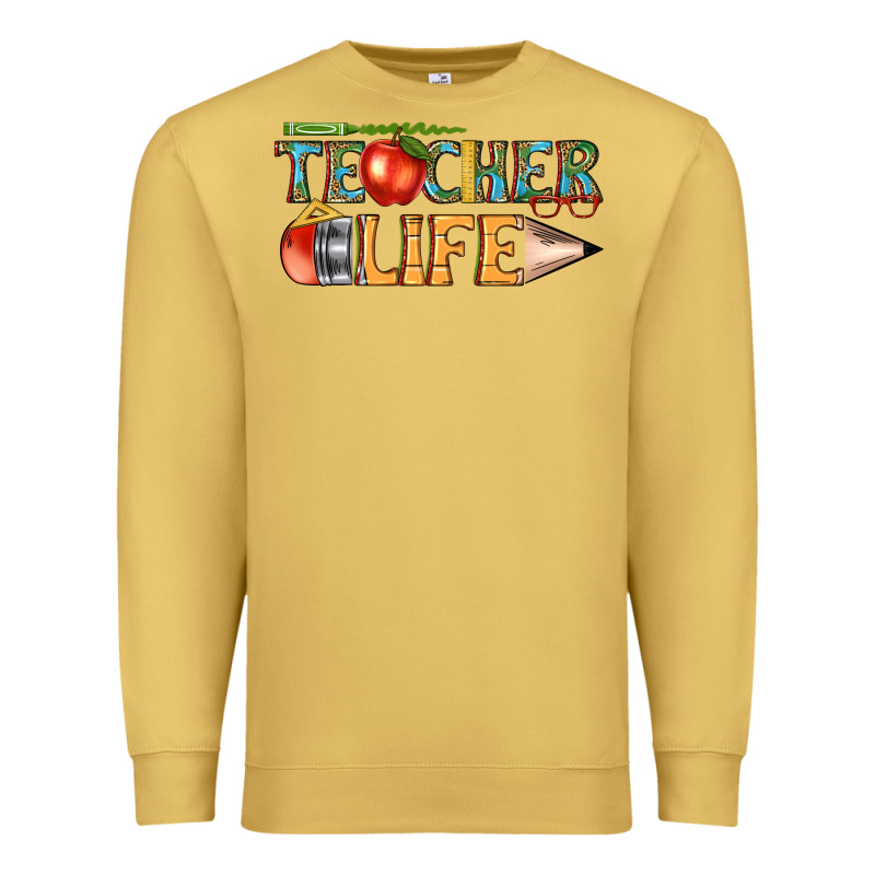 Teacher Life Premium Sweatshirt by texasbilliewilder | Teevron