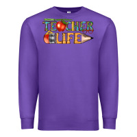 Purple teacher life Premium Sweatshirt - texasbilliewilder