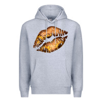 Heather Grey Western Sunflower Lips Premium Hoodie - Bettercallsaul