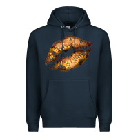 Navy Western Sunflower Lips Premium Hoodie - Bettercallsaul