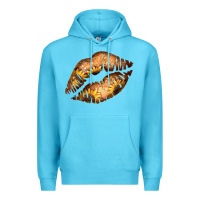 Ocean Blue Western Sunflower Lips Premium Hoodie - Bettercallsaul