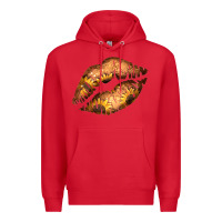 Red Western Sunflower Lips Premium Hoodie - Bettercallsaul