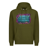 Army Green Aztec Wood Leopard Frame Premium Hoodie - Bettercallsaul