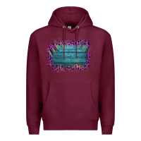 Burgundy Aztec Wood Leopard Frame Premium Hoodie - Bettercallsaul