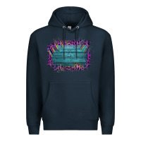 Navy Aztec Wood Leopard Frame Premium Hoodie - Bettercallsaul