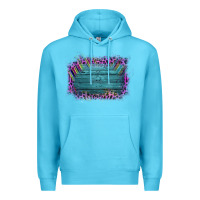 Ocean Blue Aztec Wood Leopard Frame Premium Hoodie - Bettercallsaul