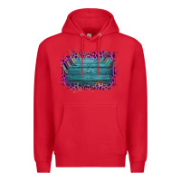 Red Aztec Wood Leopard Frame Premium Hoodie - Bettercallsaul