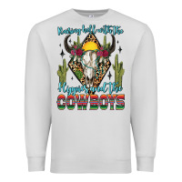 Dove Grey raising hell with the hippies and the cowboys Premium Sweatshirt - Zillion Design Studio