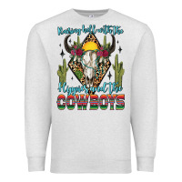 Oatmeal Heather raising hell with the hippies and the cowboys Premium Sweatshirt - Zillion Design Studio