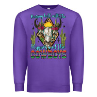 Purple raising hell with the hippies and the cowboys Premium Sweatshirt - Zillion Design Studio