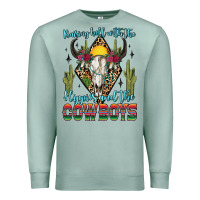 Seafoam raising hell with the hippies and the cowboys Premium Sweatshirt - Zillion Design Studio