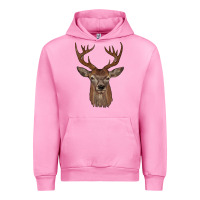 Fuchsia Pink deer Urban Hoodie - JahusDesignShop